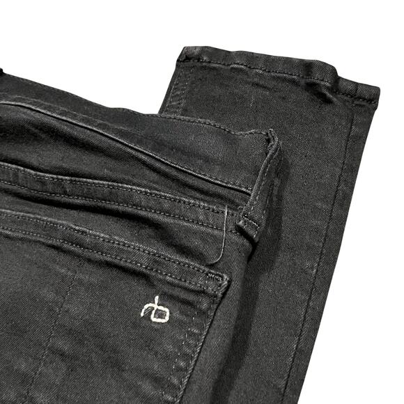 Rag & Bone 10 Inch Skinny Black Stretch Denim Hi Rise Jeans Womens Size 28 30 - Picture 7 of 10